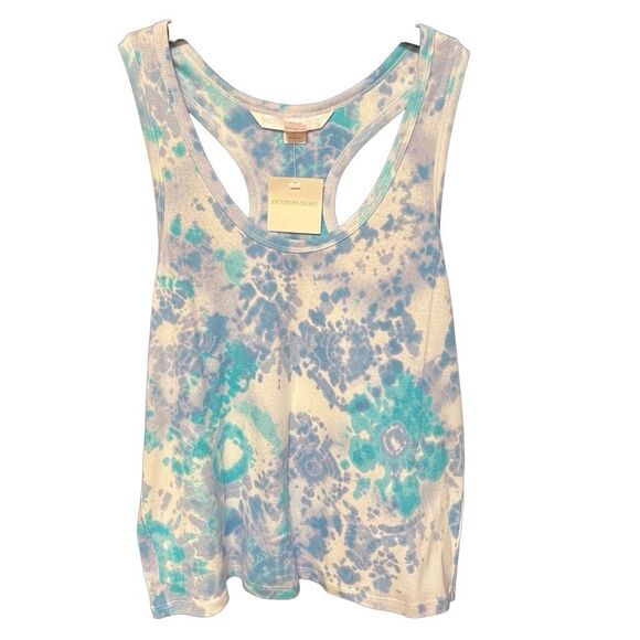 NWT Victoria’s Secret Tank Top Women's Size Large Multicolor Racerback Tie Dye - Picture 10 of 10